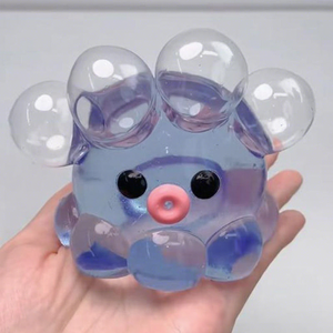 Juguete antiestrés de pulpo de goma transparente, juguete relajante para manos, juego de burbujas casero para niños y adultos, juguete para apretar - Product Image 3