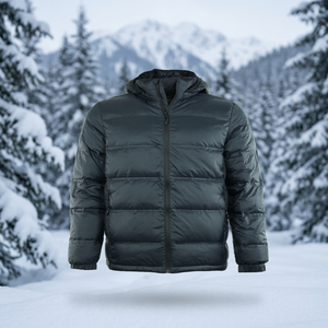 Veste d'hiver pour homme en duvet de canard ultra-légère, de qualité exceptionnelle, écologique, avec fermeture éclair, personnalisable - Product Image 2