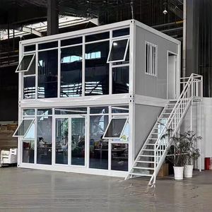 <span class=keywords><strong>Casa</strong></span> contenedor con paneles de vidrio grandes de 20 pies y 40 pies, pared cortina de vidrio, <span class=keywords><strong>casa</strong></span> prefabricada modular para uso comercial o residencial - Product Image 1