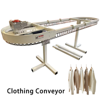 Système de convoyeur rotatif automatique U/L/O pour vêtements, idéal pour le stockage et le récupération efficaces dans les buanderies et les usines de confection