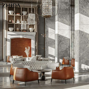 أحدث تصميم لأثاث ردهة الفنادق الفاخرة، أثاث صالة عصري بأسلوب غربي، أريكة قطاعية - Product Image 1