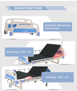 <span class=keywords><strong>Lit</strong></span> médicalisé économique à deux fonctions avec barrières pour clinique et hôpital, idéal pour les soins aux patients - Product Image 4