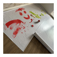 Rouleau de protection de sol économique 160GSM feutre collant blanc avec de la colle