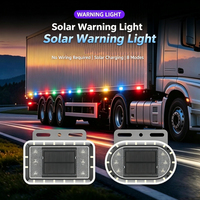 Nouvelle lampe de signalisation LED solaire Zhouzi sans fil, 8 modes de clignotement, lampe latérale magnétique pour camion, remorque, camping-car, poids lourd