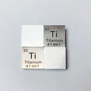 Kubus Titanium kemurnian tinggi, kubus Titanium 38.1x38.1x38.1mm 99.99%