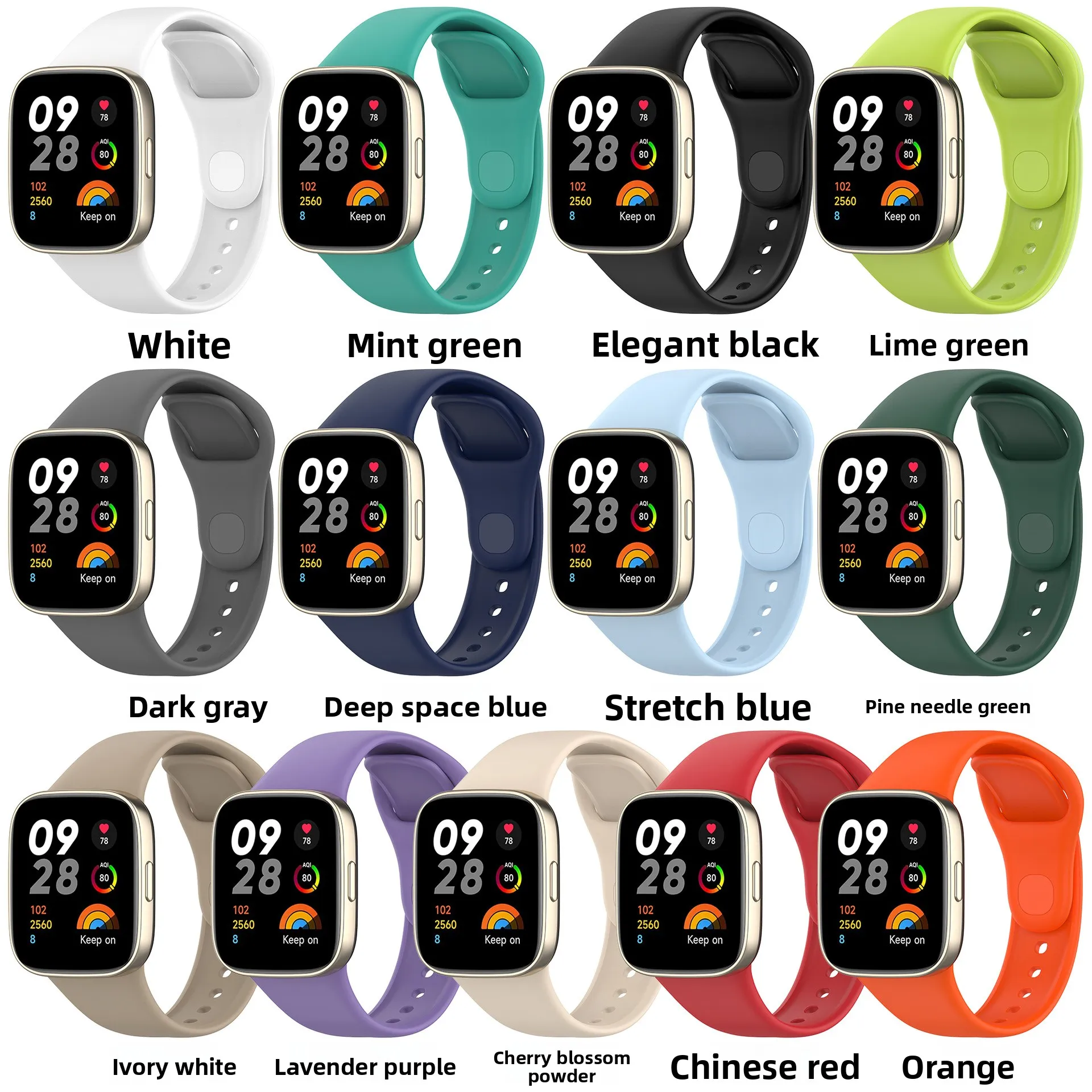 Silicone Strap 26mm Redmi Watch 3 Sport Bracelet Replacement Snap Button Watch Band Accessories