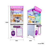 Machine à pince d'arcade populaire pour jouets en peluche, en métal, avec interface en anglais, pour 6 ans et plus, conception personnalisée, à monnayeur, prix de gros