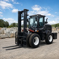 Chariot élévateur tout-terrain diesel 4x4 de 6 tonnes avec pneus pleins, directement du fabricant, pour terrain accidenté, à vendre