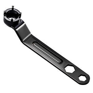 Angle Grinder Four Jaw Wrench 6mm Thick Manganese Steel Hex Opening Industrial Grade Metric Chrome Plated - Product Image 5