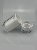 Bouteille de soins de santé en acrylique double couche sans BPA, conteneur épaissi pour capsules de compléments alimentaires, couleur et logo personnalisés