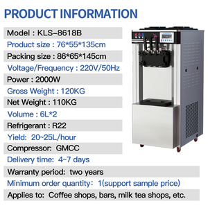 KEMAI Machine à crème glacée à trois saveurs avec fonction de pré-refroidissement Fabrication directe de <span class=keywords><strong>sirop</strong></span> de crème glacée en poudre au lait et aux fruits - Product Image 2