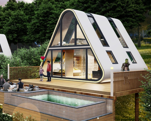 Casa Contenedor Triangular <span class=keywords><strong>de</strong></span> Aluminio Moderna y Contemporánea <span class=keywords><strong>de</strong></span> Lujo, Espacio Modular Prefabricado, Casa Impermeable, Hotel, Villa, Apartamento, Oficina - Product Image 1