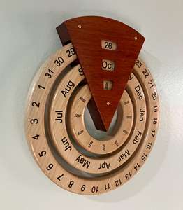 Изготовленный на заказ логотип деревянный календарь DIY настенный декоративный календарь подвесной вращающий календарь подарок на новоселье - Product Image 3