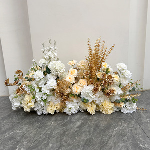 Arreglo de Flores Artificiales Mixtas Hechas a Mano, Rosas Moradas y Rosas Rosadas, Lirios, Delphinium, Centro de Mesa Romántico para Decoración de Bodas - Product Image 5