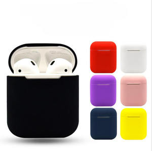 Funda de silicona de dibujos animados de color puro ultrafina para Airpods - Product Image 3