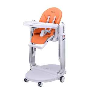 Chaise haute pour bébé 3 en 1, siège d'alimentation avec couvercle en cuir PU, vente en gros, livraison gratuite