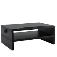 Support d'écran de bureau en bois moderne OEM avec fente pour téléphone portable, rehausseur d'écran PC multifonctionnel, rangement pour ordinateur portable