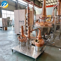 ZJ 20L Mini taille Double Pot encore cuivre Pot distillateur alcool faisant Distillation laboratoire utiliser encore Machine