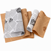 Papier d'emballage alimentaire anti-graisse imprimé sur mesure pour hamburgers et sandwichs
