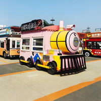 Aangepaste Retro Locomotief Mobiele Food Truck Multi-Functionele Fast Food Chips Koffie Dineren & Ijs Trailer Te Koop