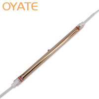 Lampe chauffante infrarouge à quartz droite semi-or 220V 1100W pour séchage de surfaces de peinture de meubles et durcissement de revêtements