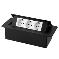 Prise de table escamotable avec 3 prises CA, 2 ports USB (A + Type-C), 20A CE pour tables de conférence
