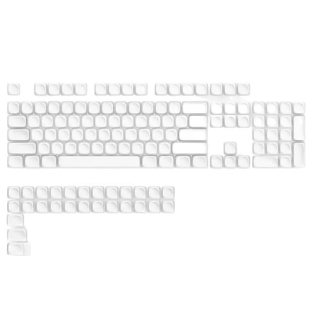 Height Key Cap Material White Non-Engraved PBT Material 132 Key Blank Sublimation Keycaps