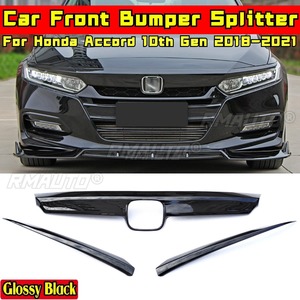Grille de pare-chocs avant noire brillante style sport pour Honda Accord 10ème génération 2018-2021, kit carrosserie, accessoires auto - Product Image 1
