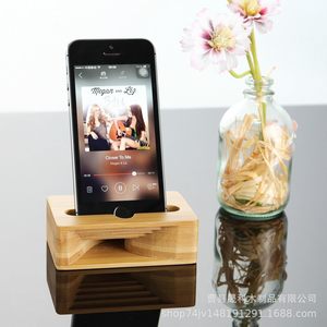 Bamboo Phone Stand <b>Speaker</b> Wooden Desktop <b>Amplifier</b> Home Decor Accessory Rack - Product Image 3