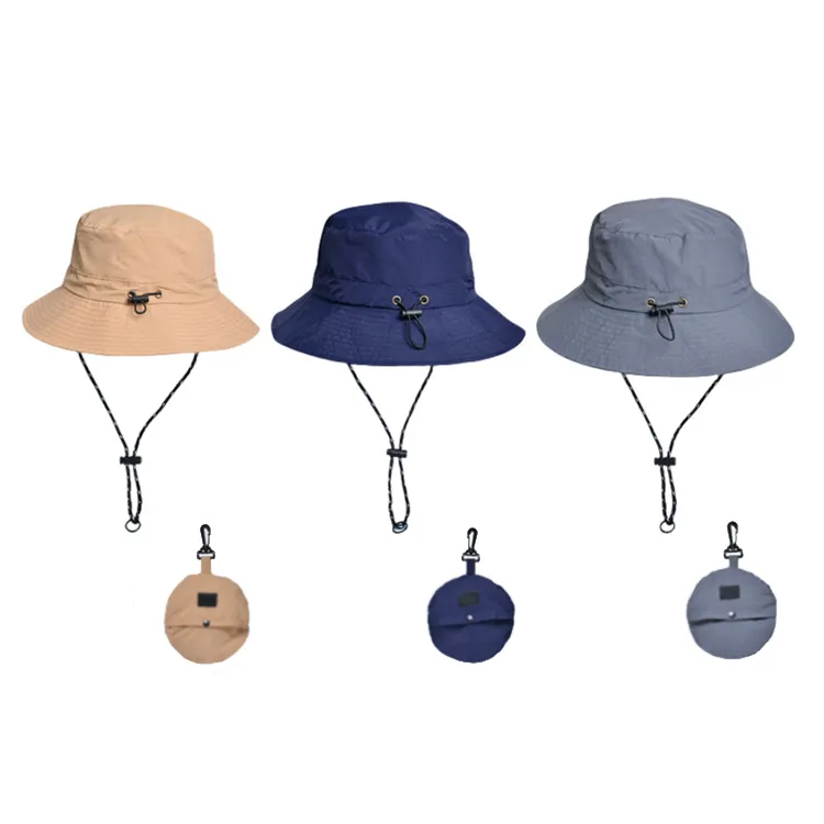 Custom Branded Personalized Logo Sun Protection Outdoors Foldable Waterproof Bucket Fisherman Hat