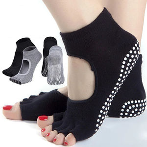 Wholesale 1 Pair <b>Women</b> Toeless Yoga <b>Socks</b> Ballet Dance Half Fingers <b>Sock</b> <b>Slippers</b> Breathable Non-Slip Silicone Sport - Product Image 1