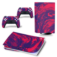 Pour Sony pour Playstation 5 PS5 PS 5 Console de jeu et 2 manettes Autocollants de protection en vinyle pour console de jeu Accessoires de jeu