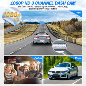 F2 avant et arrière 1080P Dashcam <span class=keywords><strong>cam</strong></span>éra de voiture 3 canaux gravité Induction DVR étanche pour voitures sans fil Gps avec Wifi Dash <span class=keywords><strong>Cam</strong></span> - Product Image 3
