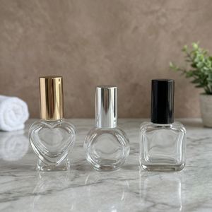 Botella de perfume de vidrio de 10 ml con bomba, tapa de lujo personalizada y única, botella de perfume con tapa metálica y atomizador. - Product Image 5