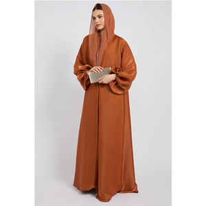 Abaya longue à manches longues de style Dubaï pour femmes musulmanes, manches lanternes, coupe ample, maxi abaya musulmane pour femmes - Product Image 1