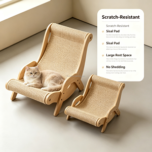 Lit grattoir surélevé en sisal pour chat, 2 tailles, chaise longue confortable pour dormir, mobilier anti-griffures pour animaux de compagnie, pour toutes les races - Product Image 2