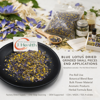 JULYHEALTH Blue Lotus Nymphaea Caerulea, fleurs séchées et broyées en petits morceaux, pour pré-rouleaux légaux, relaxants