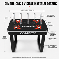 Mesa de Juego Electrónica de Reacción para Dos Jugadores con 5 Columnas de Luz LED, Juego de Mesa de Desafío de Velocidad con Huellas Dactilares, Juguete para Niños y Fiestas Familiares