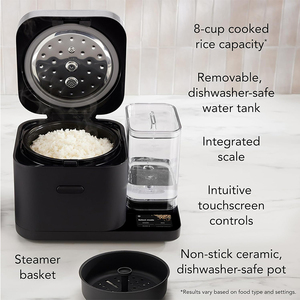 Patented 8 Cup Grain <strong>Rice</strong> <strong>Cooker</strong> with Integrated Water tank Automatically Release Water, Built-in Scale, IH Electromagnetic Heat - Product Image 5