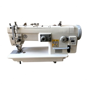 Máquina de coser industrial electrónica de cama plana de alta resistencia con motor de zigzag para metal y plástico, con sincronización de accionamiento directo por ordenador y manual. - Product Image 1