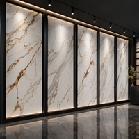 Vente flash - Panneau mural décoratif pour cuisine en PVC, texture marbre, imperméable, ignifuge, résistant aux UV