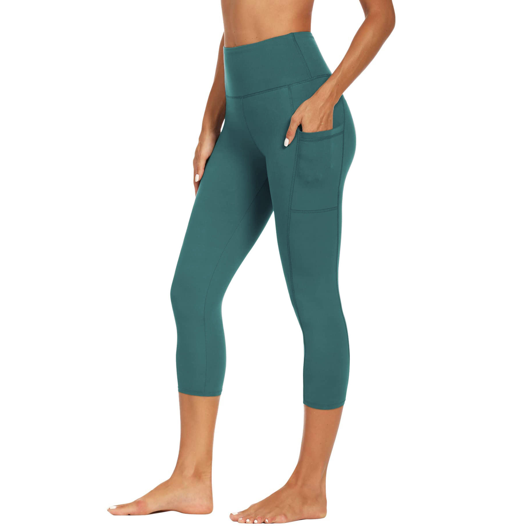 Custom Logo Fitness Sports Leggings With Pocket Women's High Waist Breathable Butt-Lifting Yoga Pants With Print Pattern