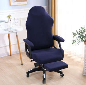 <span class=keywords><strong>Housse</strong></span> <span class=keywords><strong>de</strong></span> <span class=keywords><strong>chaise</strong></span> <span class=keywords><strong>de</strong></span> jeu YongHo moderne en gros, bleu foncé, style européen et américain, avec accoudoirs élastiques, <span class=keywords><strong>housse</strong></span> <span class=keywords><strong>de</strong></span> fauteuil avec repose-pieds - Product Image 1