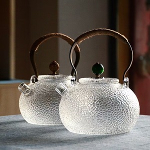 <span class=keywords><strong>Teiera</strong></span> in Vetro Rotonda di Alta Qualità con Manico Moderno in Metallo, Infusore Resistente al Calore <span class=keywords><strong>per</strong></span> Feste, Bollitore in Vetro - Product Image 3