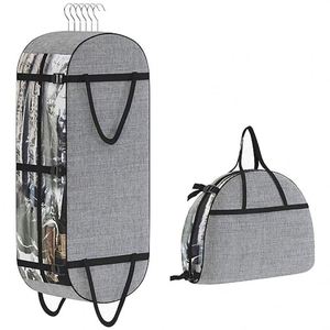 Échantillon gratuit : Housse de costume multi-usages pliable en polyester végétalien, résistante à l'eau, sac à vêtements pour homme en polyester véritable de qualité supérieure - Product Image 4