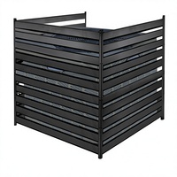 Écran de protection moderne en aluminium de haute qualité pour climatiseur, 3 panneaux, protection de la vie privée, imperméable, couverture extérieure pour climatiseur