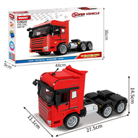 WOMA TOY C0625 Marque Propre Blocs de Construction en Plastique à Assembler Camion Semi-Remorque Véhicule de Remorquage Jouet Voiture