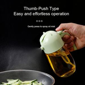 Pulvérisateur d'huile multifonctionnel 2-en-1 en verre pour cuisine, flacon pulvérisateur d'huile d'olive, distributeur de vinaigre, vaporisateur 2-en-1 pour la cuisson - Product Image 6