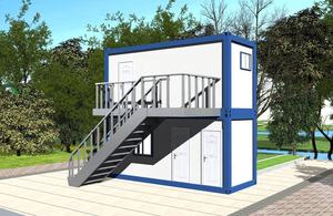 Conteneur de porte en acier modulable, maison <span class=keywords><strong>à</strong></span> un étage, <span class=keywords><strong>à</strong></span> deux étages, pour bureau, école, hôtel, extérieur, acier moderne portable - Product Image 3