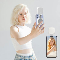 Lumière LED Selfie Portable F-662 Ajustable pour Maquillage Extérieur, YouTube, Photographie de Studio, Éclairage de Poche Magnétique